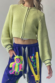 1992 Zip-Up Knit Cardigan