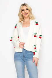 Cherry Pop Open Cardigan