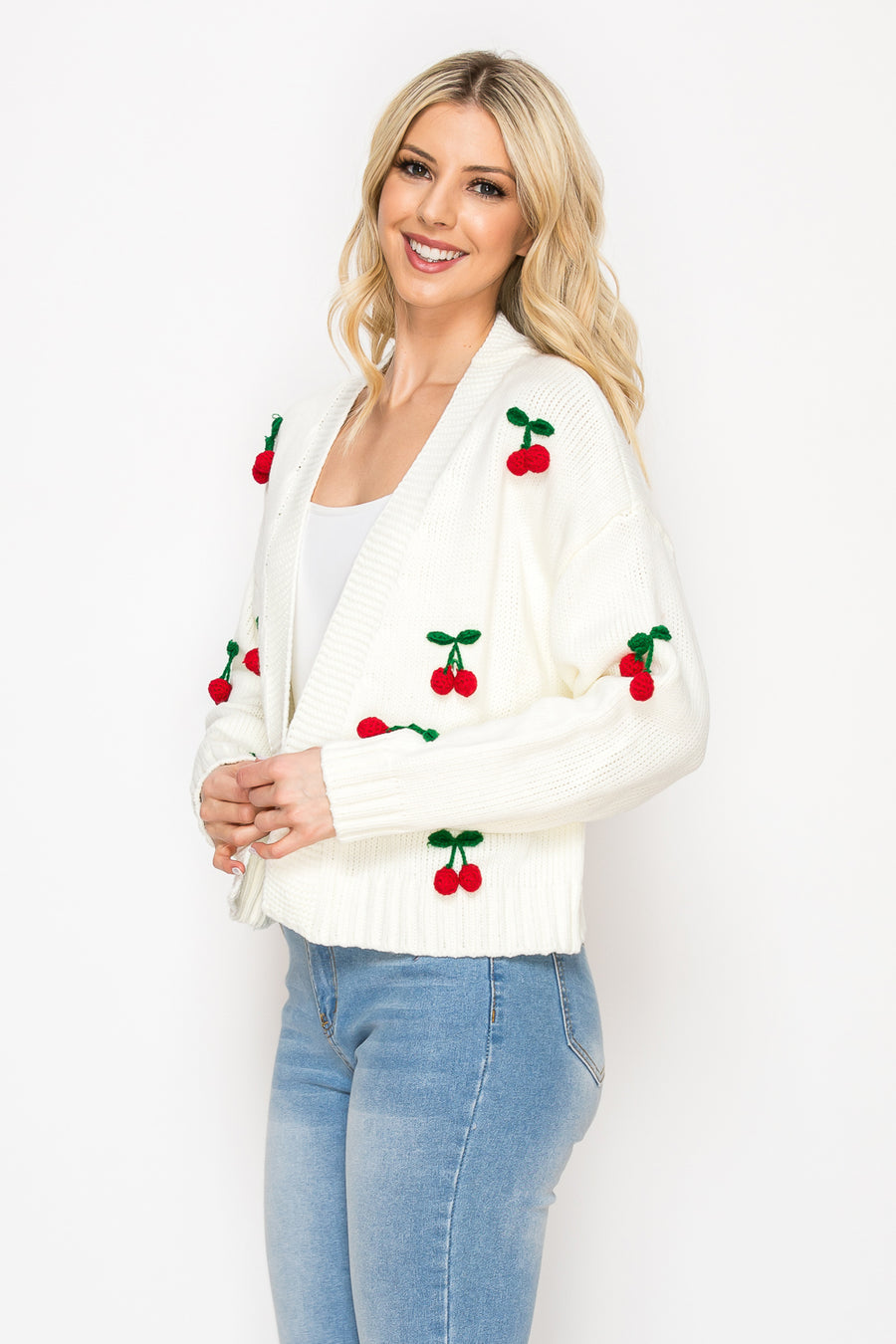 Cherry Pop Open Cardigan