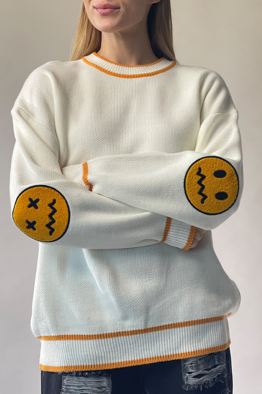 Angry Patch Knit Cardigan