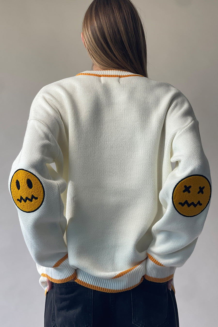 Angry Patch Knit Cardigan