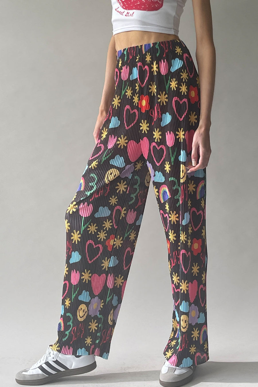 Graffiti Pleat Pants