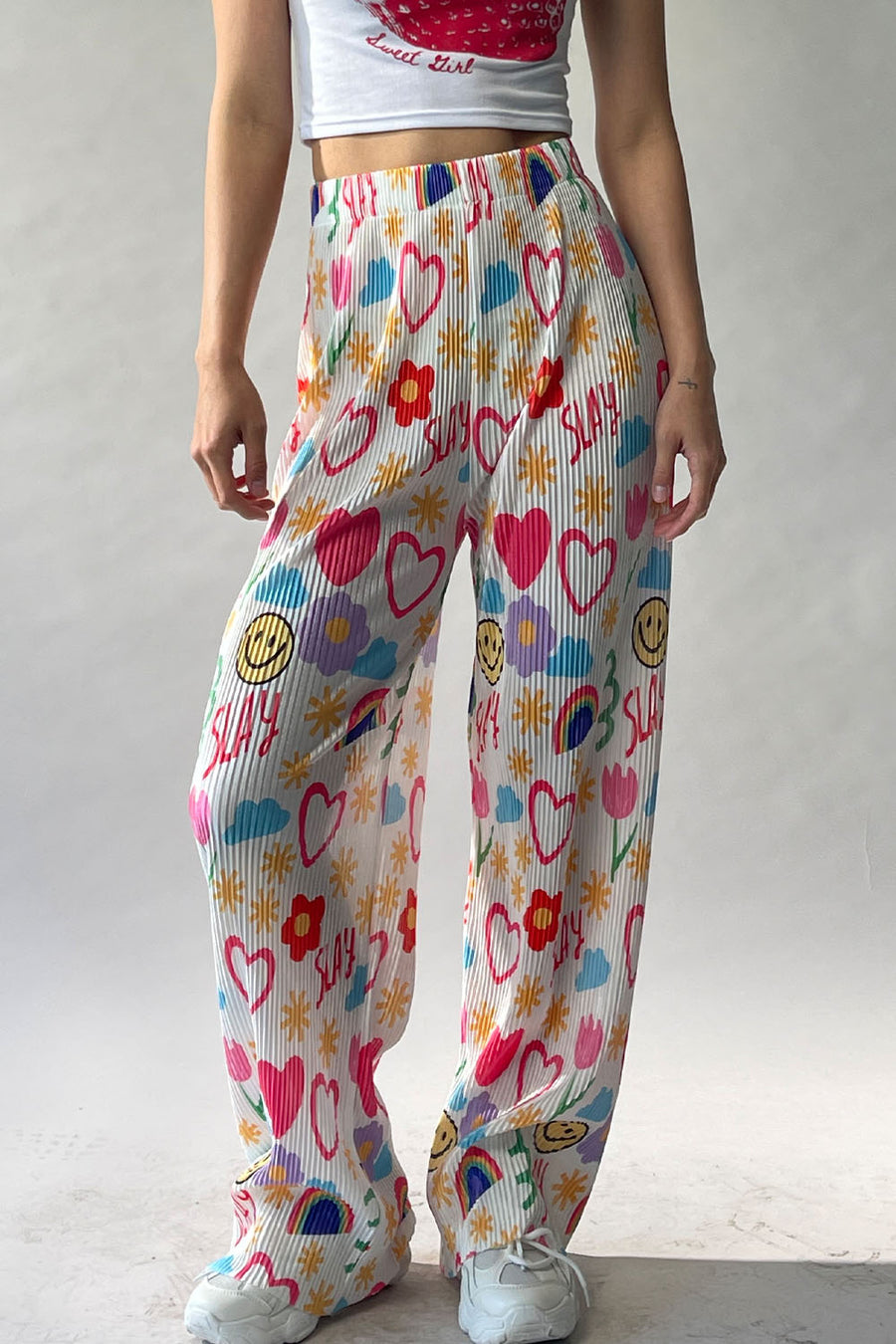 Graffiti Pleat Pants