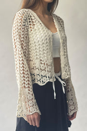 Heart Knitted Lace Cardigan