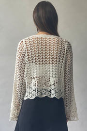 Heart Knitted Lace Cardigan