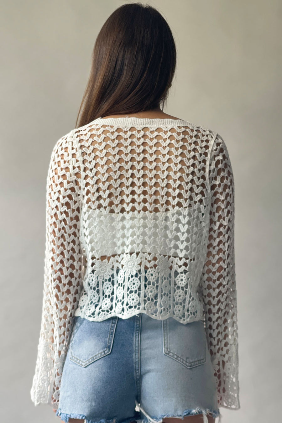 Heart Knitted Lace Cardigan