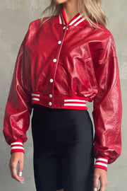 High Glossy Varsity Jacket