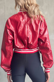 High Glossy Varsity Jacket