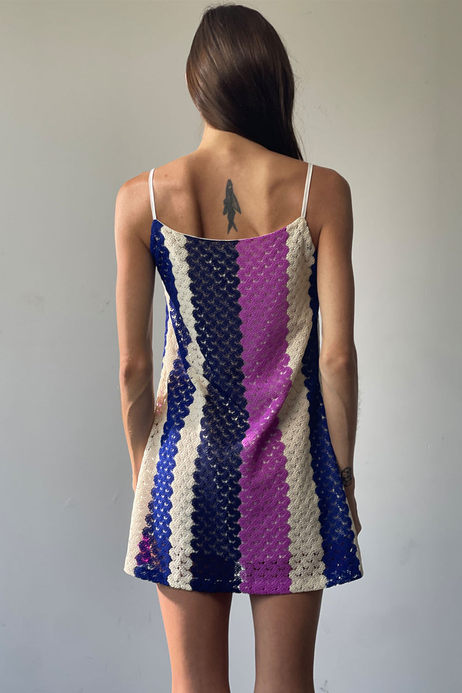 Exquisite Lace Stripe Dress