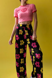 Big Flower Wide Pants