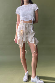 Y2K Cargo String Skirt