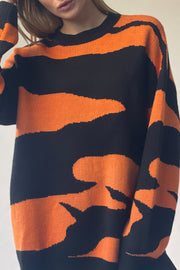 Neon Camouflage Knit Sweater