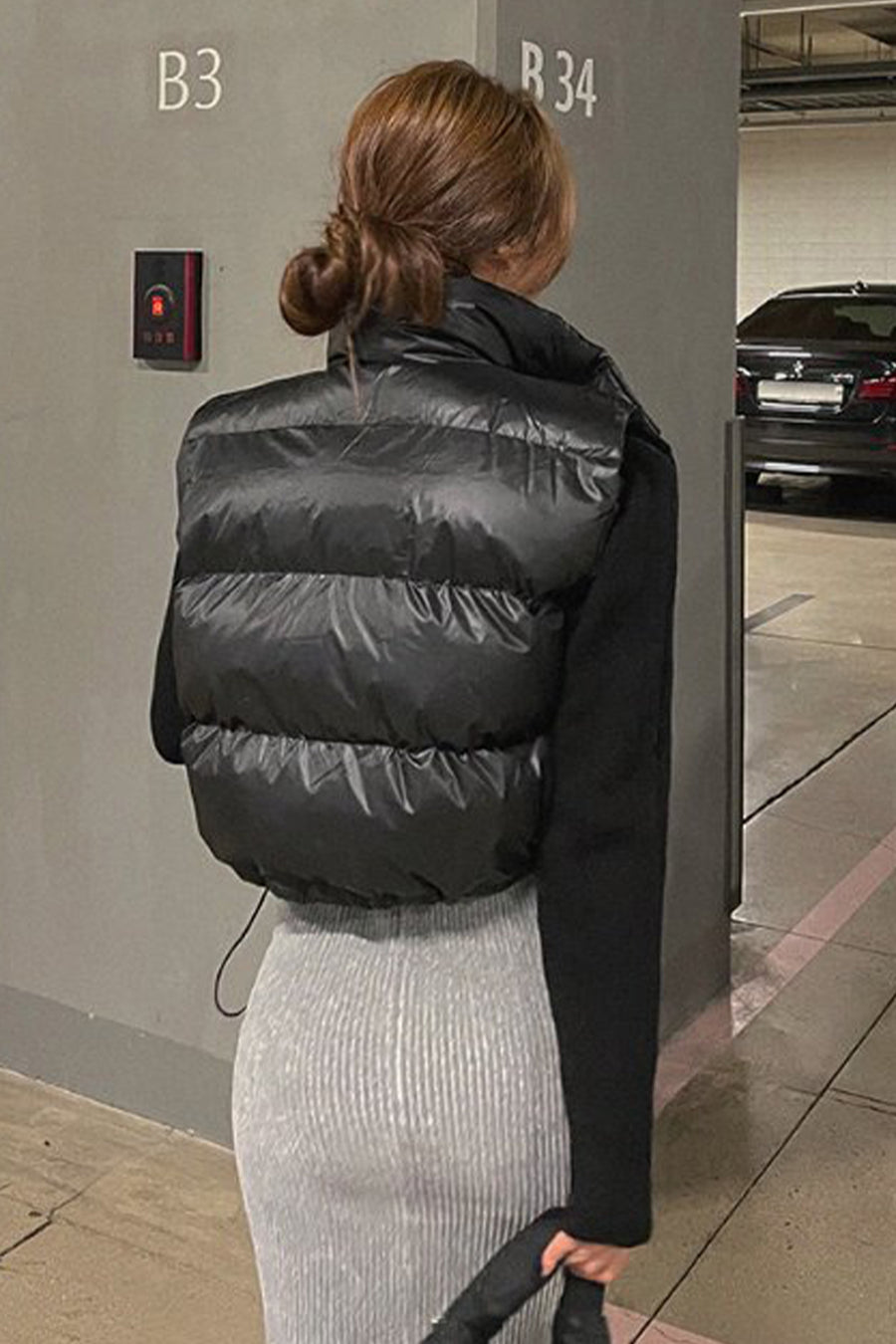 High Glossy Puffer Vest