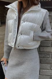 High Glossy Puffer Vest