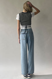 Cropped String Tie Vest