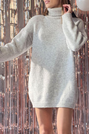 Pure Turtleneck Knit Dress