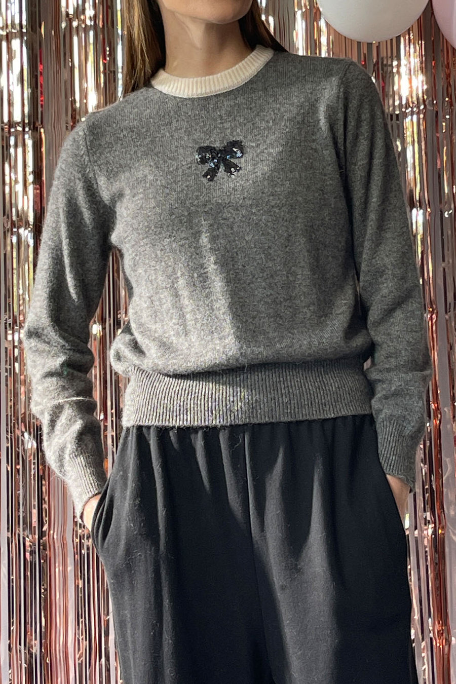 Ribbon Knit Sweater