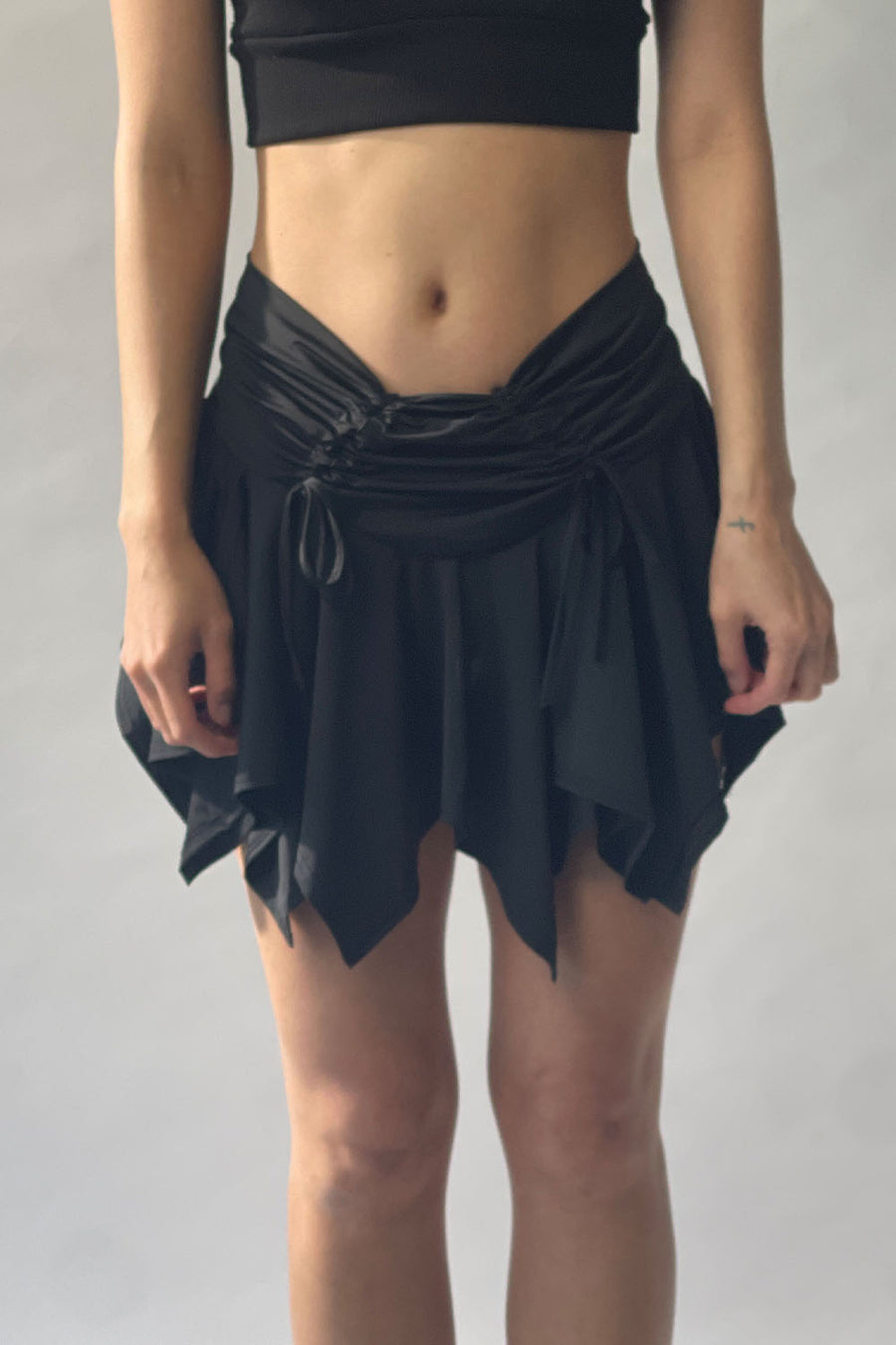 Frilled String Mini Skirt