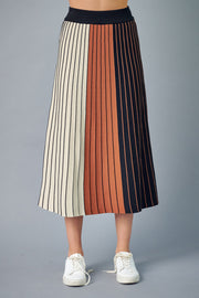 Colorblocked Knit Skirt