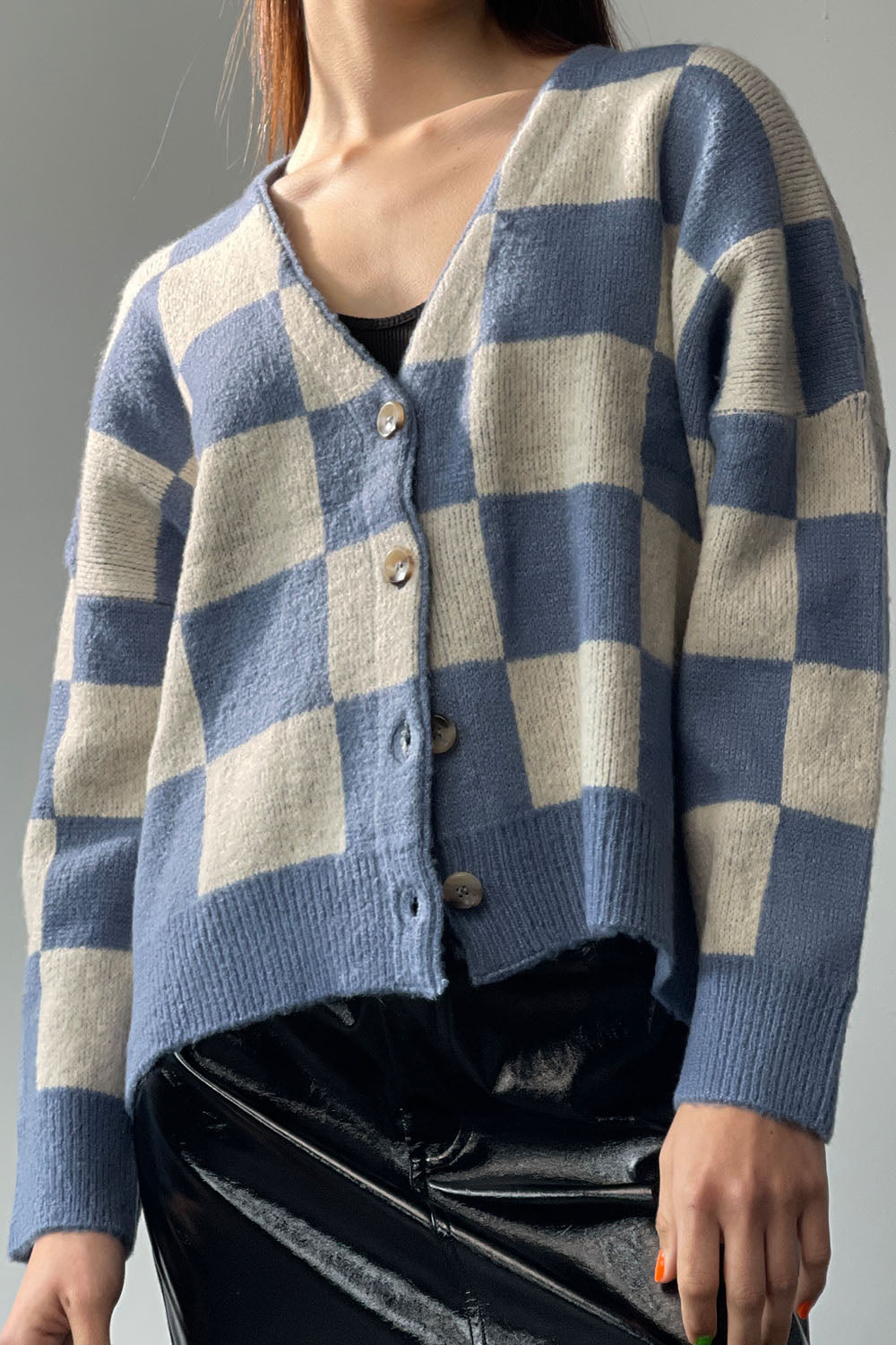 Big Checkered Vnk Cardigan